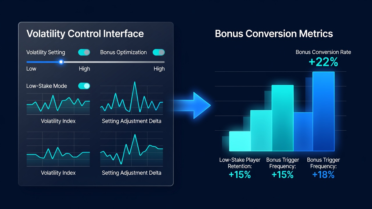 Analytics dashboard displaying bonus conversion metrics for mobile slots
